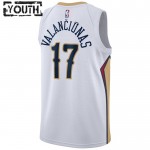 Maillot NBA New Orleans Pelicans jonas valanciunas 17 Nike 2022-23 Association Edition Blanc Swingman - Enfant